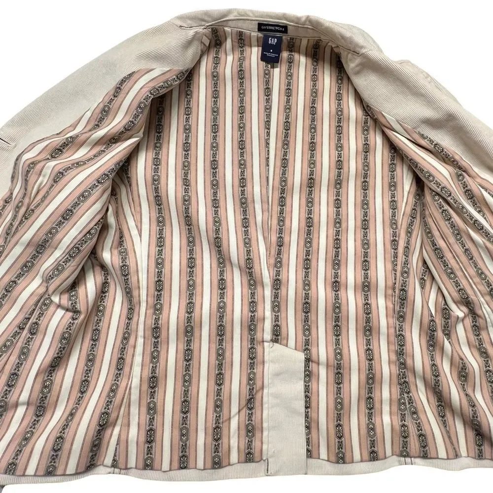 VTG Gap Womens Y2K Corduroy Blazer Jacket Size 8 Academia Preppy Gilmore Girls - Picture 6 of 9